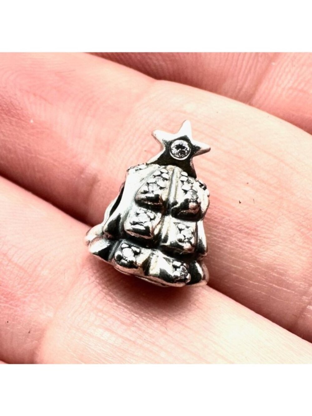 Pandora Pave Christmas Tree Charm 925 ALE Sterling Silver